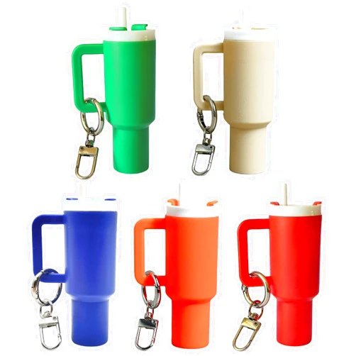 NUJOLI Chapstick Holder Keychain Mini Stanley Cup Accessories Purse Handbag Backpack Charms for Women Girl