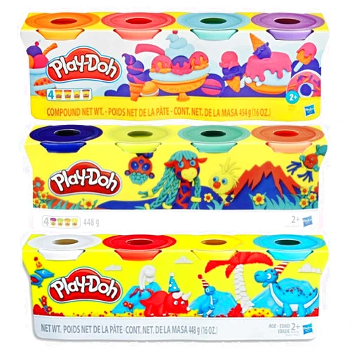 Play-Doh Bulk Mixed Colors 12-Pack of Non-Toxic Modeling Compound, (4oz) Cans (12-Cans, 48oz)