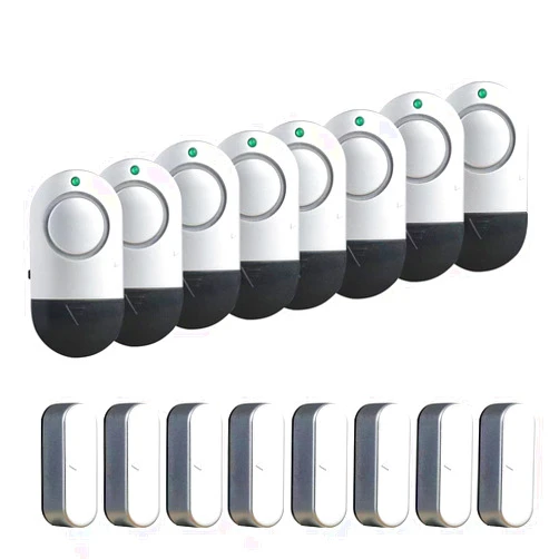 Rinetiy Window Alarm Sensors, Door Alarms for Home Security,120 DB Pool Door Alarm for Kids Safety (8 Pack)