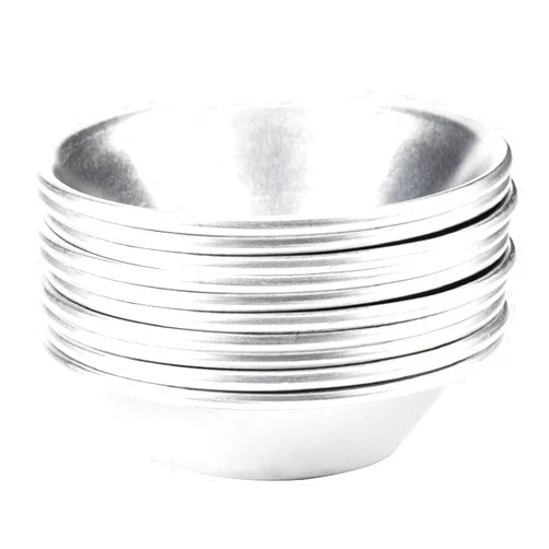XUEYEGONGJI Puto Molder Egg Tart Molds 10 Pcs Resuable Nonstick Round Mini Pie Tins, Food Grade Aluminum Puto Molder Tartlets Dessert Baking Molds Bakeware for Mini Cake Cookies