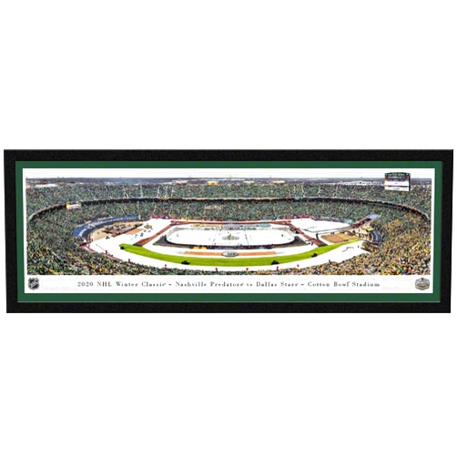 Blakeway Worldwide Panoramas, Inc. 2020 NHL Winter Classic, Dallas Stars vs Nashville Predators - 42x15.5-inch Single Mat, Select Framed Picture by Blakeway Panoramas