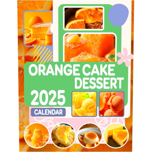 Anita Pittman Orange Cake Dessert Calendar 2025: Jan to Dec 2025 Including 12 Coloring Pages For Kids and Adults with Animal, Eco Friendly, Thick Sturdy Paper for Planning, Ideal Gift for Everyone