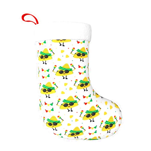 PmseK Cute Taco Christmas Stocking,17.7
