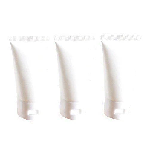 QUUPY 24PCS 30ML/1oz Empty Refillable Cosmetic Squeeze Tube Bottle Containers Jars Pot With Flip Cap For Makeup Shampoo Facial Cleanser Body Cream Shower Gel Liquids Lip Gloss (White)