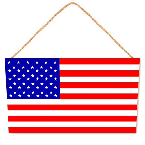 ACPOP American Flag Door Sign, Welcome Sign for Front Door Indoor Outdoor, Wall Hanging Decoration for Holiday Festival July 4th Independence Day Patriotic Memorial Day