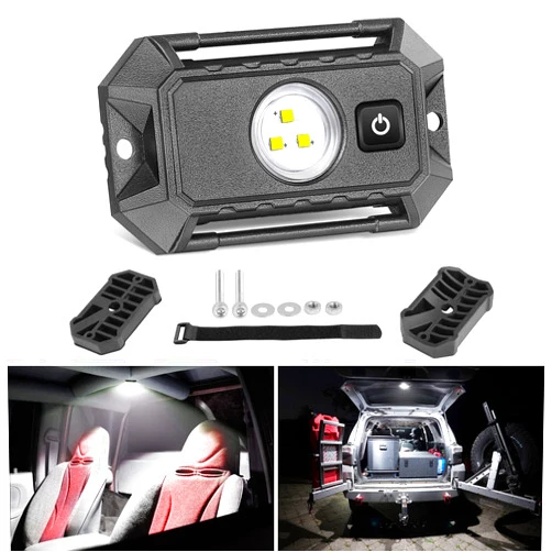 SWATOW 4x4 LED Dome Light, SWATOW 4×4 Universal Roll Bar Mount LED Light LED Interior Light Utility Roll Cage Reading Light Map Light UTV Dome Light for Trucks ATV Polaris RZR Can Am Boat Off-Road Car - White
