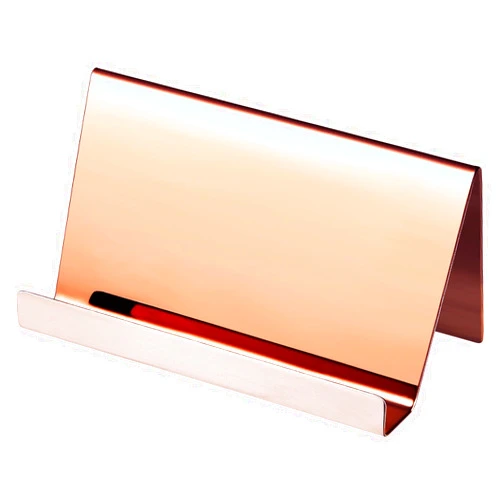 Maxdot Rose Gold Business Card Holders Stainless Steel Name Cards Display Stand Desktop Rack Organizer for Office Home Desk Accessories