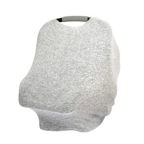 aden + anais Snuggle Knit 6-in-1 Stretchy Multi-Use Cover for Car Seat, Nursing, Cart, Baby Swing, High Chair, Infinity Scarf, Heather Grey