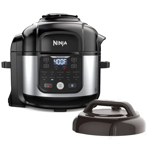 Generic Ninja Foodi 11-in-1 6.5-Qt Pro Pressure Cooker, Air Fryer with Stainless Finish that Steams, Slow Cooks with 4.6-QT Crisper Plate, Broil Rack, Recipe Book, Pressure Cook, Steam, Slow Cook, Air Crisp.