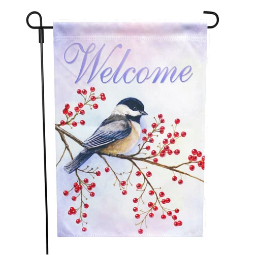 LAYOER Home Garden Flag 13 x 18 Inch House Double Sided Welcome 12 x 18 Inch (Bird Welcome)