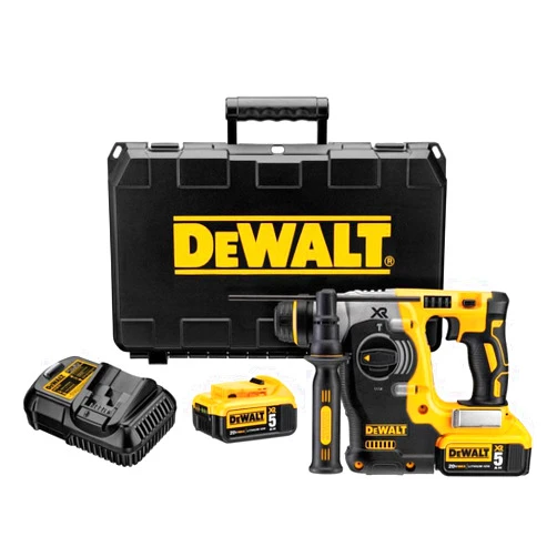 DEWALT DCH273P2 20V Max Brushless SDS Rotary Hammer with 5 Ah Batteries