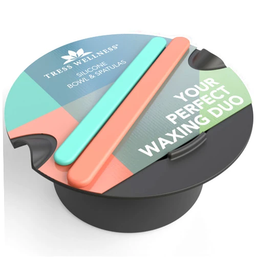Tress Wellness Wax Warmer Silicone Liner - Easy to Clean Silicone Wax Warmer Bowls with 2x Silicone Spatulas Compatible with 16oz Electric Waxing Kit