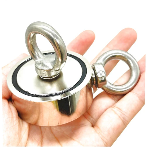 EactEl Rare Earth Magnets Muti-use D90 Double Sided Round Magnetic Search Fishing Magnet Holder 660 LBS Pulling Force Super Powful Strong Neodymium PTSNET for Crafts, DIY, Office Magnets, Nail Cutter (Color