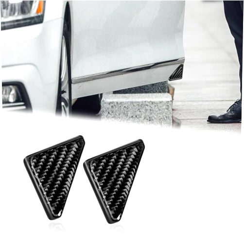CHRYMUM 2PCS Car Door Corner Covers, Car Door Edge Guards, Car Side Door Edge Guards Protector Trim Sticker, Carbon Fiber Car Door Corner Protector Car Exterior Accessories for Cars SUVs Trucks (Black)