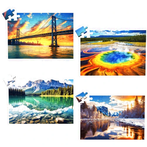 Mjyphdm 4 Pack 36 Large Piece Puzzles for Adults, Jigsaw Puzzles for Adults Seniors with Alzheimer's Dementia, Alzheimers Products Easy Puzzles Memory Aames for Seniors