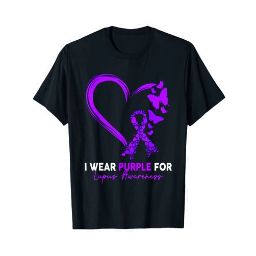 Lupus Awareness Month Support Matching I Wear Purple For Lupus Awareness Survivor Warrior T-Shirt