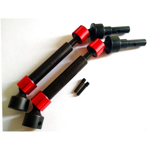 Raidenracing Front/Rear HD Splined CVD Harden Steel Universal Drive Shaft for Traxxas 1/10 New EREVO 2.0 - RED