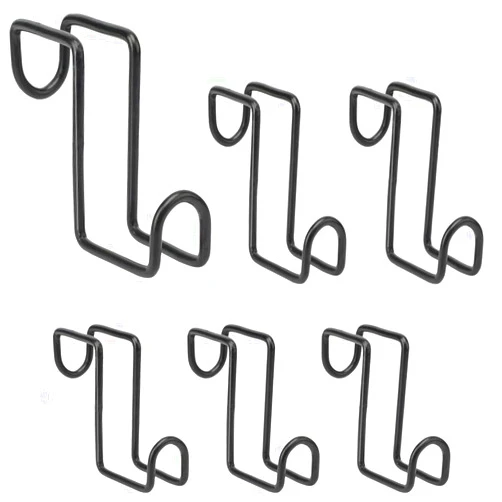 HDYEGIOU 6Pcs 4 Inch Tack Hook,Metal Horse Stall Hooks Over Rail Bridle Hooks for Horse Tack Room,Stable,Barn,Trailer