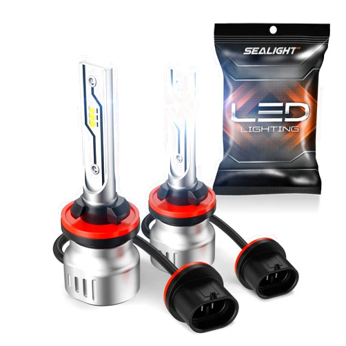 SEALIGHT 880 881 Fog Light Bulbs, 1:1 Size 885 893 899 880 Fog Lamps Upgrade, 10000 LM 6500 K Cool White Fog Lights or Daytime Running Lamp, Pack of 2