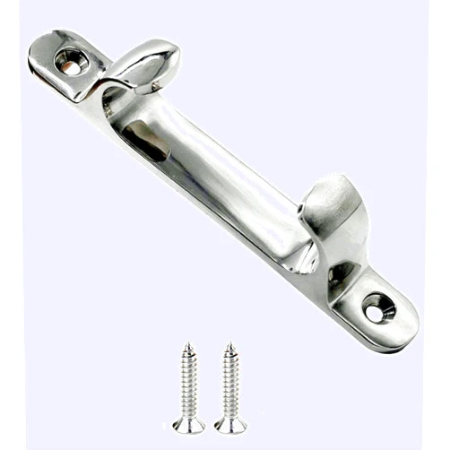 NRC&XRC 4/5/6inch Boat Cleat Line Straight Bow Chock Silver Marine Stainless Steel 316 Boat Dock Cleat Chock Accessories Straight Cable Guide,Free fastener
