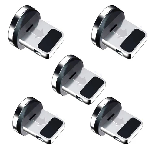 Ankndo Magnetic Connector Tip Heads (5-Pack) Magnetic Adapter 360° Rotating Strong Magnetic Phone Cable Adapter for lProduct Device