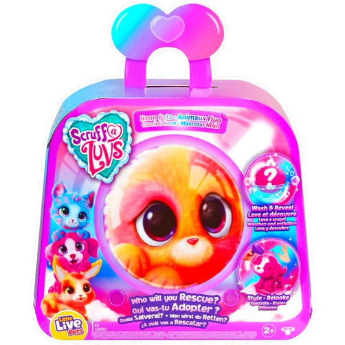 Little Live Pets Cancelled Scruff-a-Luvs - Neon Pets| Mystery Animal Reveal. Wash, Groom and Rescue A Cute Neon Colored Plush Pet