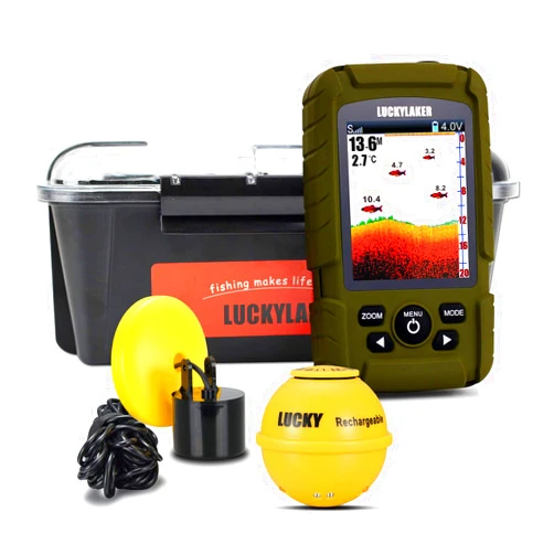 LUCKY Wireless Handheld Fish Finders Boat Wired Transducer Fishing Finder Sensor Sonar Waterproof Portable Depth Finders for Ice Fishing Sea Fishing Kayak