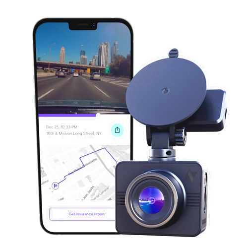 Nexar Beam GPS | Full HD 1080p Dash Cam | 2021 Model | 32 GB SD Card Included | Unlimited Cloud Storage | Parking Mode | WiFi