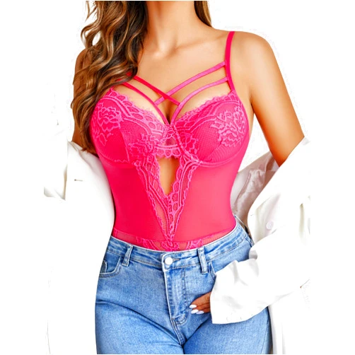Avidlove Women Lingerie Floral Lace Harness Lingerie Bodysuit One Piece Teddy Babydoll Nightgown