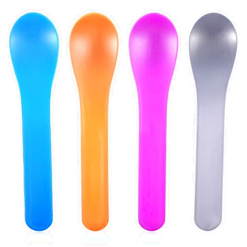 YBEATY 40 Pcs Color Changing Reusable Spoons Ice Cream Spoon Assorted Colors Individually Wrapped for Reacts to Cold Food Temperatures and Changes Color for Birthday Parties Celebrations Cold Drinks