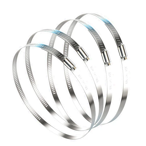 NEBURORA 6 Inch Hose Clamp Adjustable 304 Stainless Steel Duct Clamp 4 Pack Worm Gear Clamps 5.6