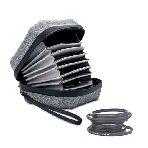 JJC 10 Pockets Hard Shell Lens Filter Bag Up to 95mm, Water Resistant & Dustproof, Camera Filter Pouch with Microfiber Cleaning Cloth, Filter Carrying Case for Photography Filter Round Filter