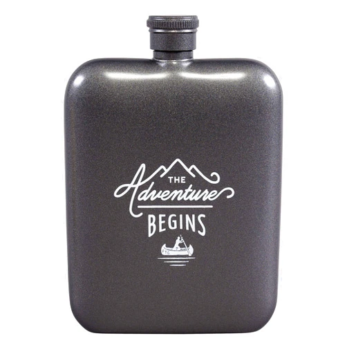 Gentlemen's Hardware Stainless Steel Adventure Travel Hip Flask