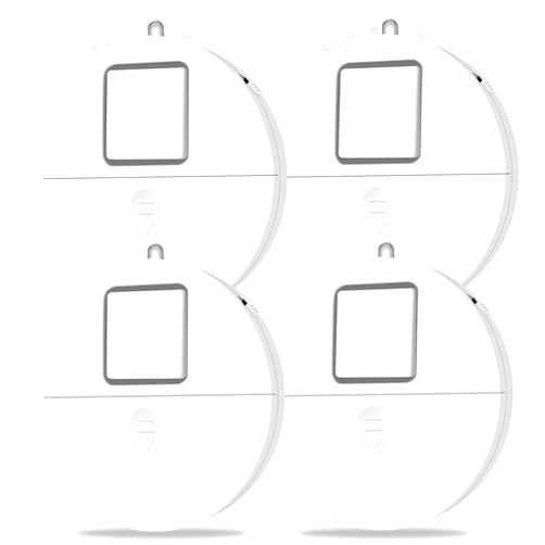 EVA LOGIK Window Alarm System 4-Pack - Ultra-Loud 120dB Alarms with Advanced Vibration Sensors - Window Security Alarms for Glass Break Detection - Features Low Battery LED Indicator