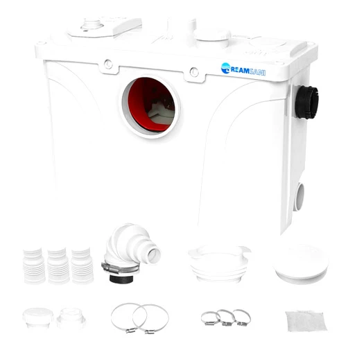 Dreamsani 700W Macerator Pump for Macecrating Toilet Sewerage Sump Pump for Basemnet Room Toilet Upflush Waste Water Marine Toilet Disposal Laundry Sink Shower