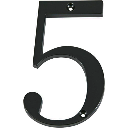 HILLMAN Distinctions Distinctions 843145 Black Flush-Mount 4-Inch House Number 5