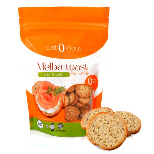 Carb-o-licious Low Carb Melba Toast (ONION & GARLIC) 4 oz.