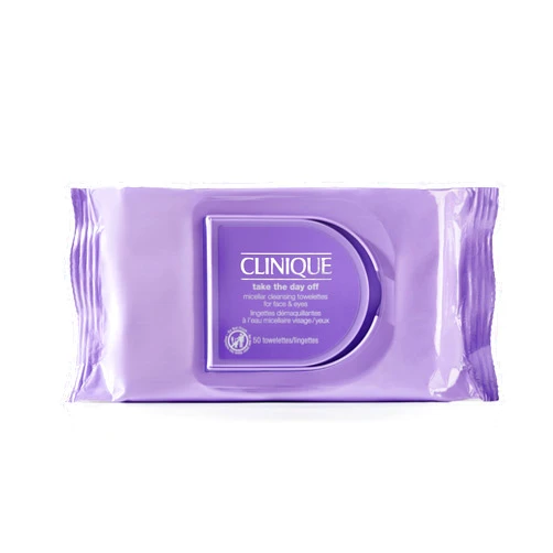 Clinique Take The Day Off Micellar Cleansing Makeup Remover Wipes For Face and Eyes | Safe For Sensitive Skin