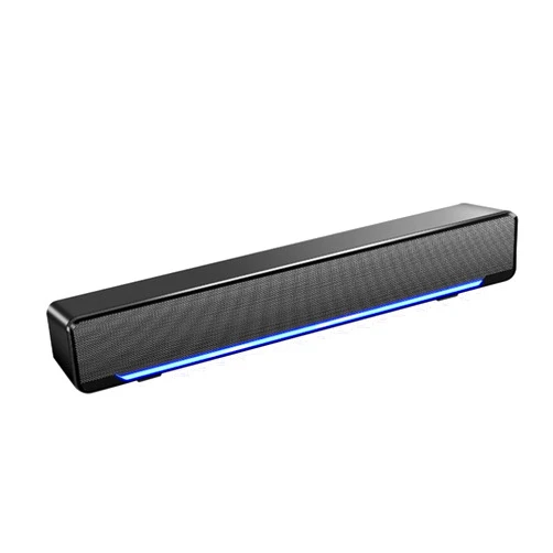 Yoidesu Soundbar,USB Wired SoundBar,Music Player with Bass Surround,Stereo USB Powered Mini Soundbar Speakers with 3.5mm Input for PC Tablets Laptop Desktop Projector Cellphone for Home Theater(Black)