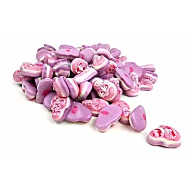 Blair Candy Vidal Gummy Skulls - 1 LB Releasable Stand Up Candy Bag - Spooky Gummi Candies for Halloween - Pink and White Skull Shaped Gummies - Bulk Candy for Halloween Parties 1 Pound