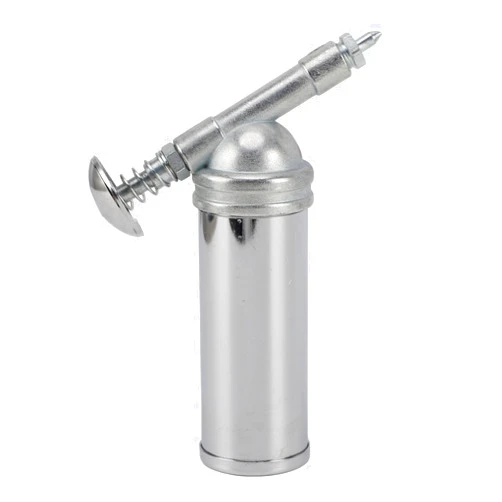 ChengyuWei Pistol Pump Oiler Can with Straight Spout, 80cc Manual Pump Oil Can, Metal Oil Can, Lubrication Oil Gun for Automobile Excavator, Only Grease May be Added, Liquid Oil Must not be Used