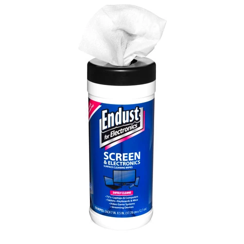 Endust for Electronics; Screen & Surface Cleaning Wipes, Great LCD and Plasma Wipes, 70 Wipes (11506)