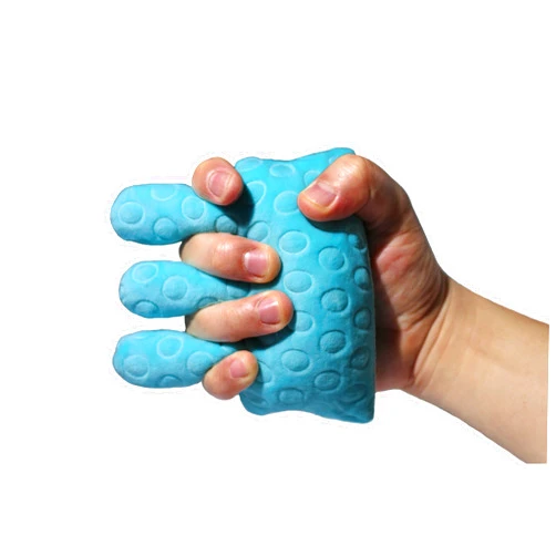 Generic Hand Contracture Cushion Finger Separator Protector Aid For Skin Breakdown Palm Grip Hand With Elastic Band Orthosis Anti Stick Rehabilitation Training For Elderly Bedridden Patient Healthy Care Tool (Blue)