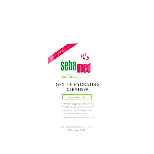 Sebamed Fragrance-Free Gentle Face and Body Hydrating Cleanser pH 5.5 Dermatologist Recommended Ultra Mild Formula for Normal To Dry Sensitive Skin 33.8 Fluid Ounces (1 Liter)