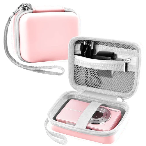 Leayjeen Digital Camera Case Compatible with Lecran/CAMKORY/IWEUKJLO/VAHOIALD/uikicon/jckduhan/akjjhfue FHD 1080P 44MP Point Digital Camera,Compact Digital Camera for Teens and Kids-Pink(Case Only)