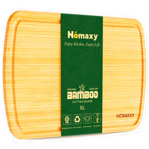 Homaxy Extra Large Bamboo Cutting Boards for Kitchen, 18x12.5