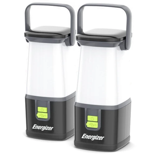 ENERGIZER LED Camping Lantern 360 PRO (2-Pack), IPX4 Water Resistant Tent Light, Ultra Bright Battery Powered Lanterns for Camping, Outdoors, Emergency Power Outage