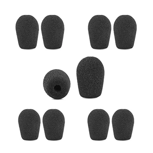 YDYBZB 5 Pair Mic Covers Compatible with VXI Blueparrott B250XT B350XT B450XT B550-XT C400-XT S450-XT Headset Universal Foam Microphone Windscreens (5 Pair)