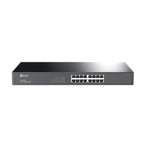 TP-Link TL-SG1016 | 16 Port Gigabit Ethernet Switch | Plug & Play | Sturdy Metal, Shielded Ports, Rackmount, Fanless, Black | 3 Year Manufacturer Warranty | Unmanaged