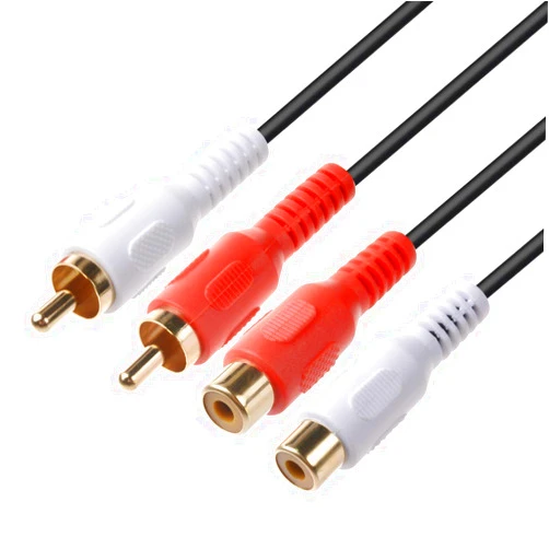 GREATLINK RCA Extension Cable 10FT, 2RCA Audio Extender Adapter Cord Wire Coupler Male to Female Dual Red/White Connector Jack Plug Extend Video Audio 2 Channel Stereo (Right and Left),10FT